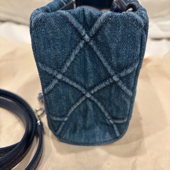 Tory Burch Mini Denim Fleming Tote Bag - Picture 5 of 8